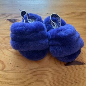 Ugg fluff yeah slide purple baby girl‎ toddler size 6